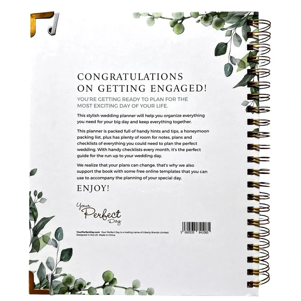 Wedding Planner Organizer | Engagement Diary Gift Book | Bride To Be Countdown